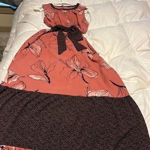 Floral pink maxi dress